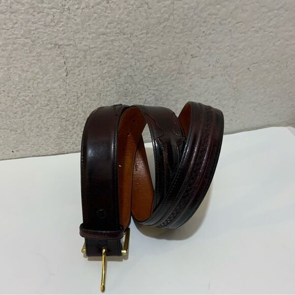 Lucchese Classics Belt, Style# B1422 Size 44 Burgundy - Picture 4 of 16